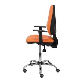 Silla Elche S 24 horas similpiel naranja con refuerzo lumbar