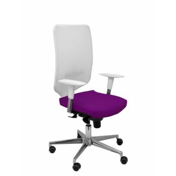 Silla Ossa blanca similpiel morado