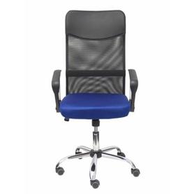 Silla Gontar respaldo malla negro asiento azul