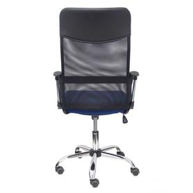 Silla Gontar respaldo malla negro asiento azul