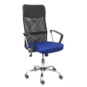 Silla Gontar respaldo malla negro asiento azul