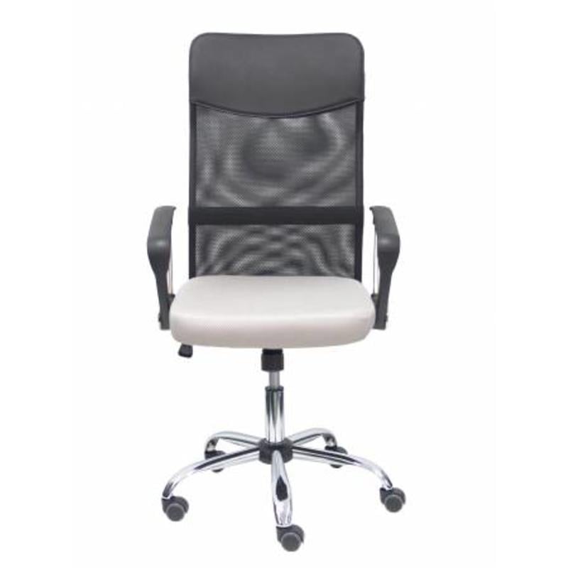 Silla Gontar respaldo malla negro asiento gris claro