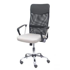 Silla Gontar respaldo malla negro asiento gris claro