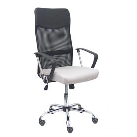 Silla Gontar respaldo malla negro asiento gris claro