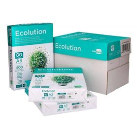Papel fotocopiadora liderpapel ecolution din a3 80 gramos paquete de 500 hojas