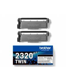 Toner brother tn-2320 dcpl2520dw /2540d/ mfcl2700dw / 2720dw / 2740dw negro 2600 paginas pack 2 unidades