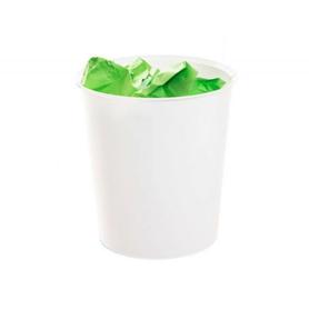 Papelera plastico archivo 2000 ecogreen 100% reciclada 18 litros color blanco pastel
