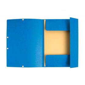 Carpeta exacompta clean safe carton gomas tres solapas din a4 azul