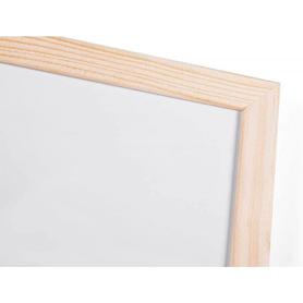 Pizarra blanca q-connect laminada marco de madera 90x60 cm