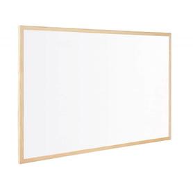Pizarra blanca q-connect melamina marco de madera 40x30 cm