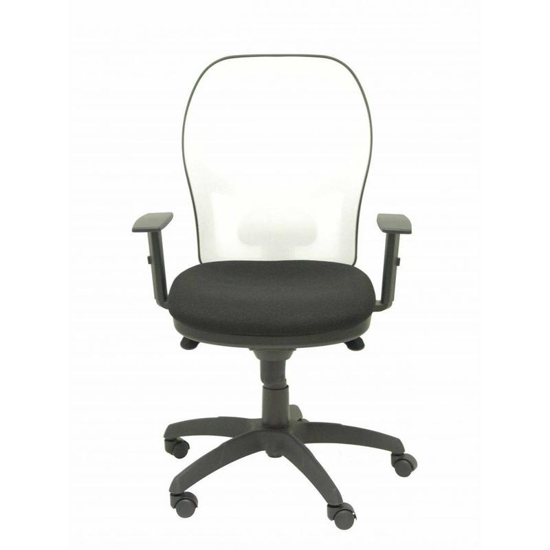 Silla Jorquera malla blanca asiento bali negro