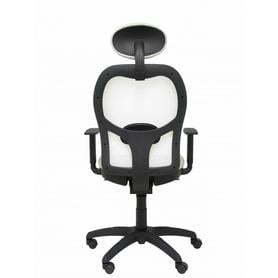 Silla Jorquera malla blanca asiento bali gris claro con cabecero fijo