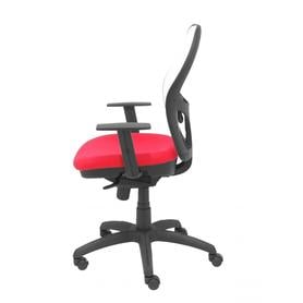 Silla Jorquera malla blanca asiento bali rojo