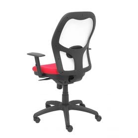 Silla Jorquera malla blanca asiento bali rojo