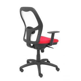 Silla Jorquera malla blanca asiento bali rojo