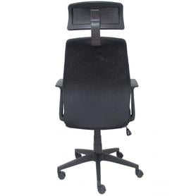 Silla Parolis respaldo malla negro con cabecero y asiento 3D