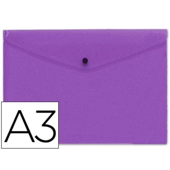 Carpeta liderpapel dossier broche 44246 polipropileno din a3 violeta serie frosty
