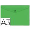 Carpeta liderpapel dossier broche 44243 polipropileno din a3 verde translucido - DS31