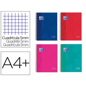 Cuaderno espiral oxford surt europeanbook 10 school classic tapa extradura din a4+ 150 hojas cuadro 5 mm con