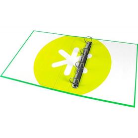 Carpeta 4 anillas 40 mm mixtas liderpapel antartik a4 forrada color verde