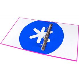 Carpeta 4 anillas 40 mm mixtas liderpapel antartik a4 forrada color rosa